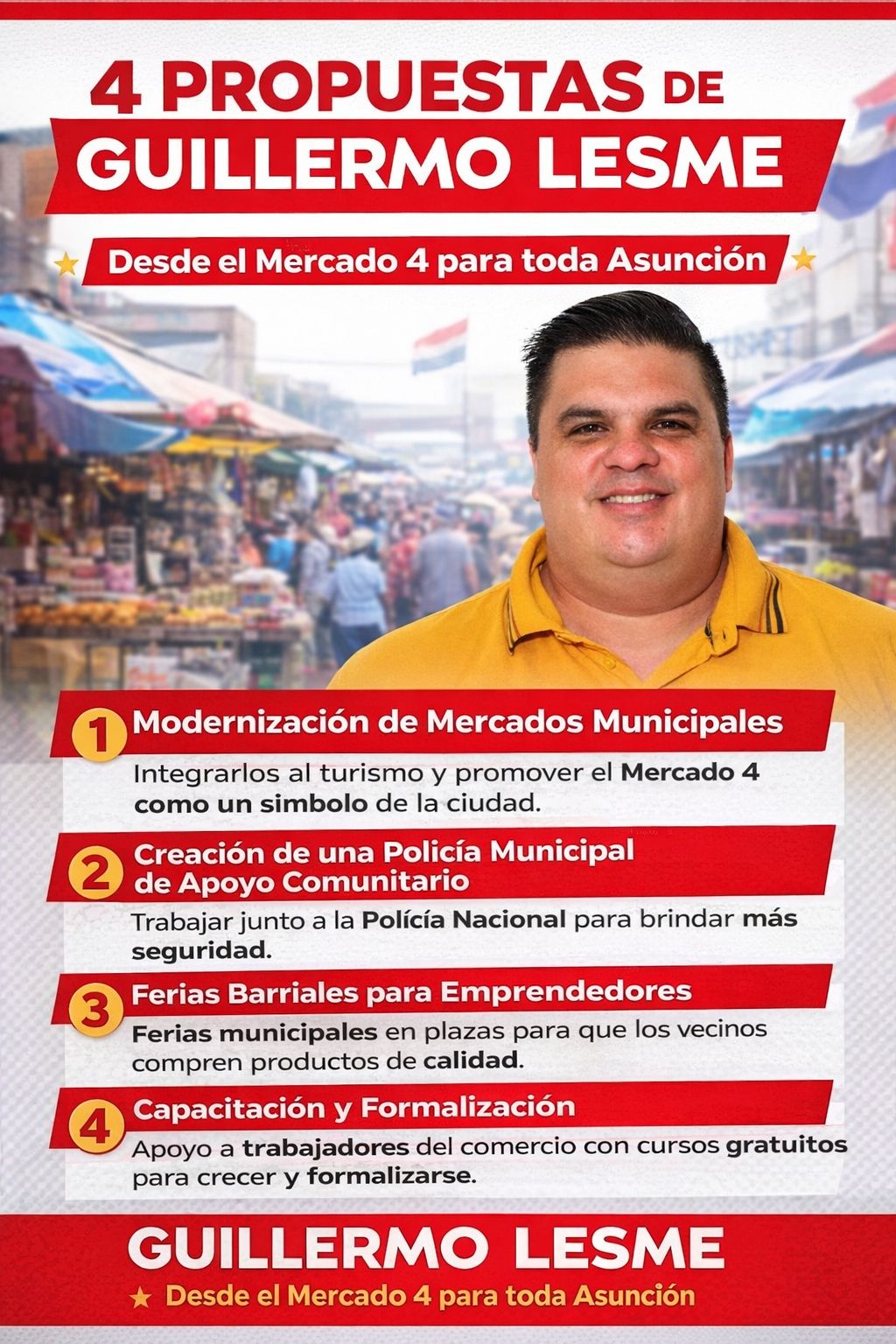 Quiero una Asunción más segura, ordenada y con salud digna para todos en Paraguay
